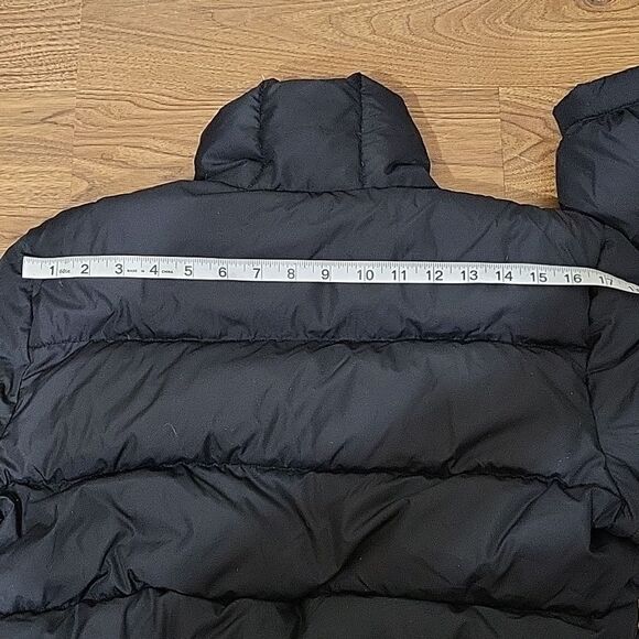 KPS Down Filled Cropped Puffer Black Snap - Picture 7 of 12